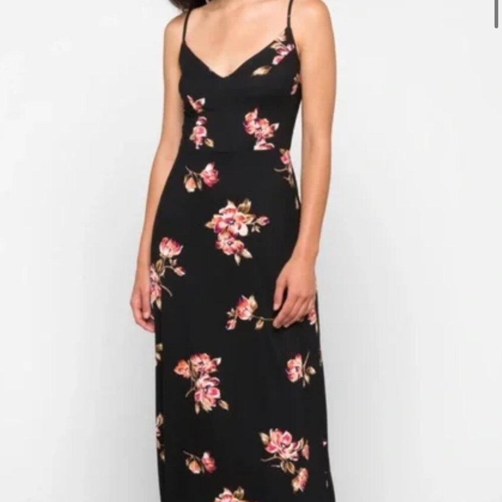 Nine Britton Black Floral Maxi Dress – Size S
